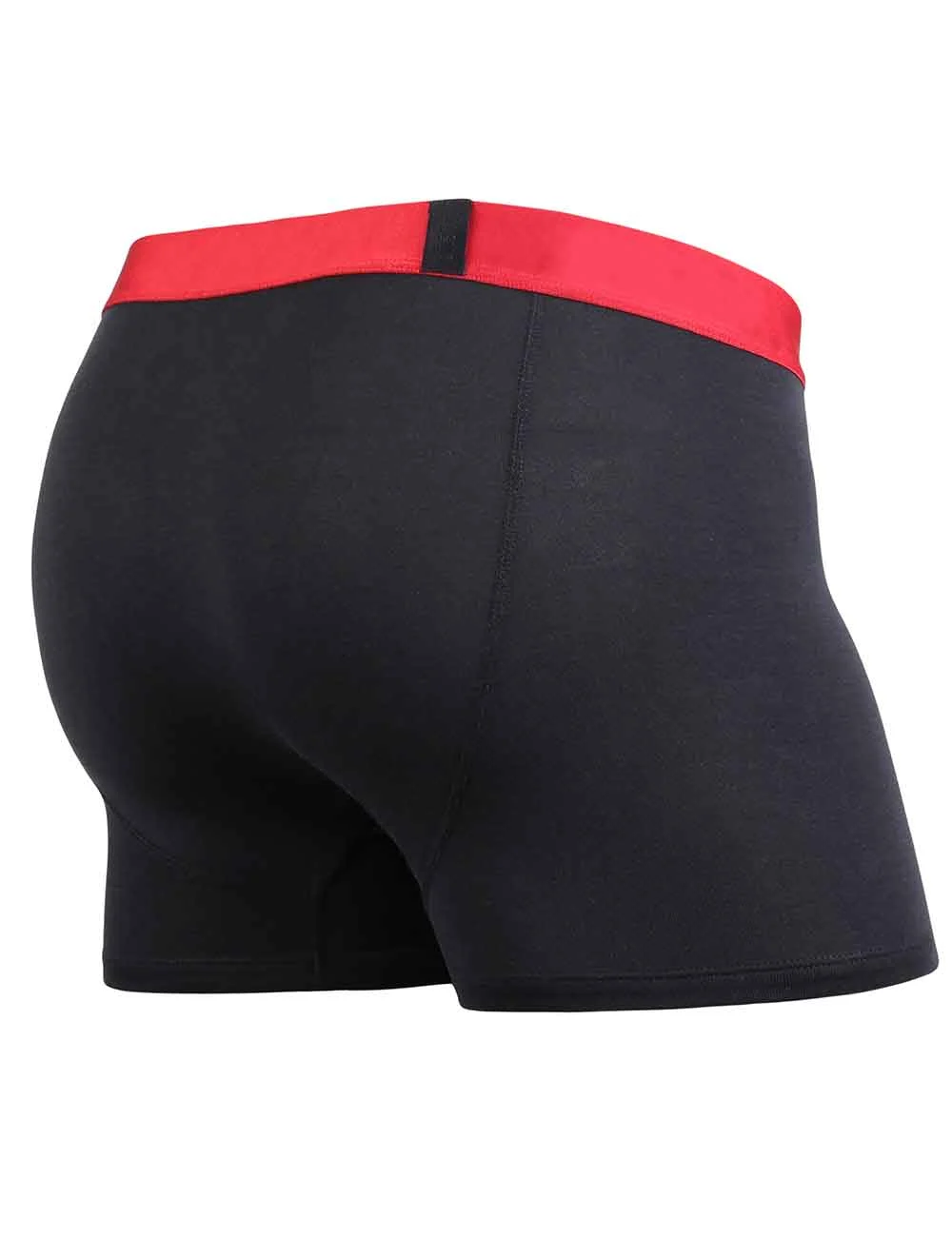 Boxer court LITE Noir & Rouge Sous-vêtement ultra léger et discret en Tencel™ Modal